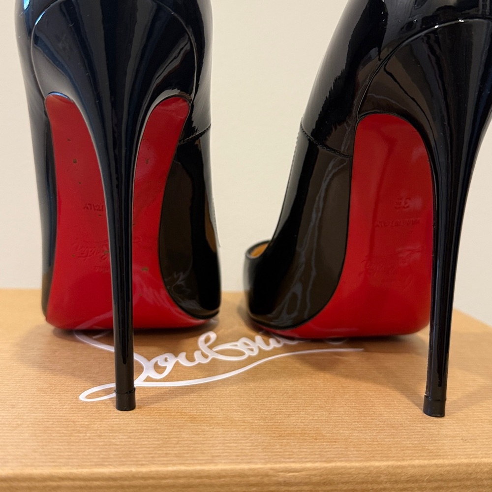 Christian Louboutin So Kate 120 Patent Pumps – Black, Size 38 - Picture 9 of 16